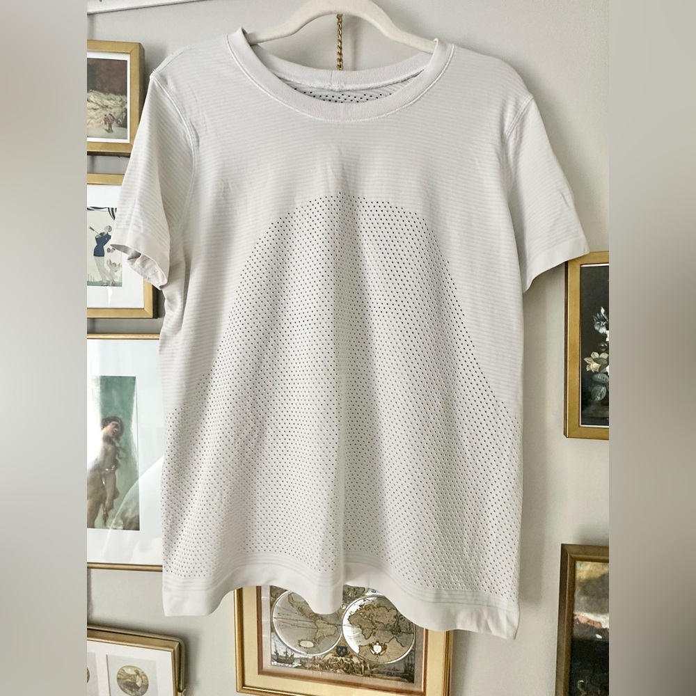 lululemon athletica White Short Sleeve Perforated Tee